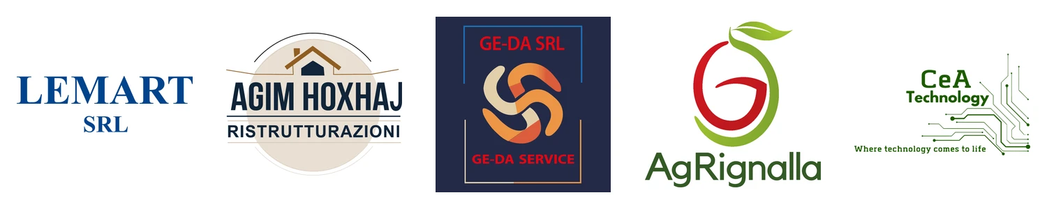 Gli sponsor di Trek & Dog: LEMART, Agim Hoxhaj Ristrutturazioni, GE-DA Service, AgRignalla, CEA Technology